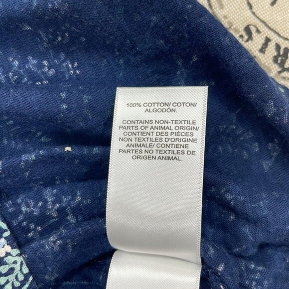 Lucky Brand Floral Pintuck Cotton Peasant Blouse - Picture 10 of 12